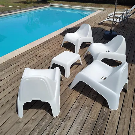 Landaise Et Sa Grande Piscine Feriehus Biscarrosse